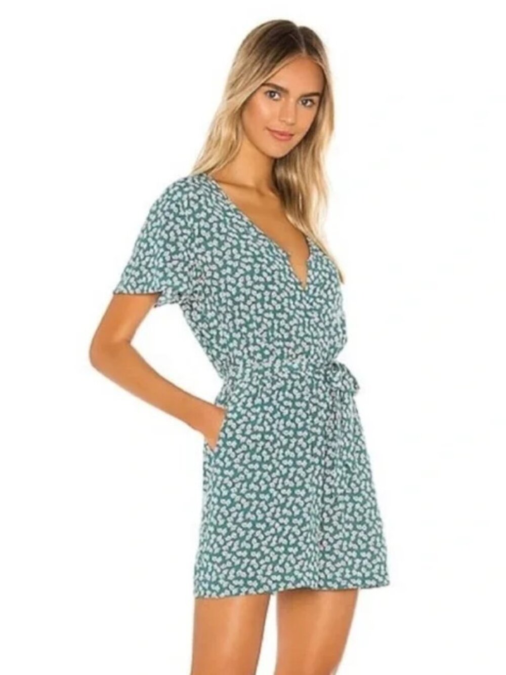 Rails Blue Green Sophia Romper in Lotus, Size M